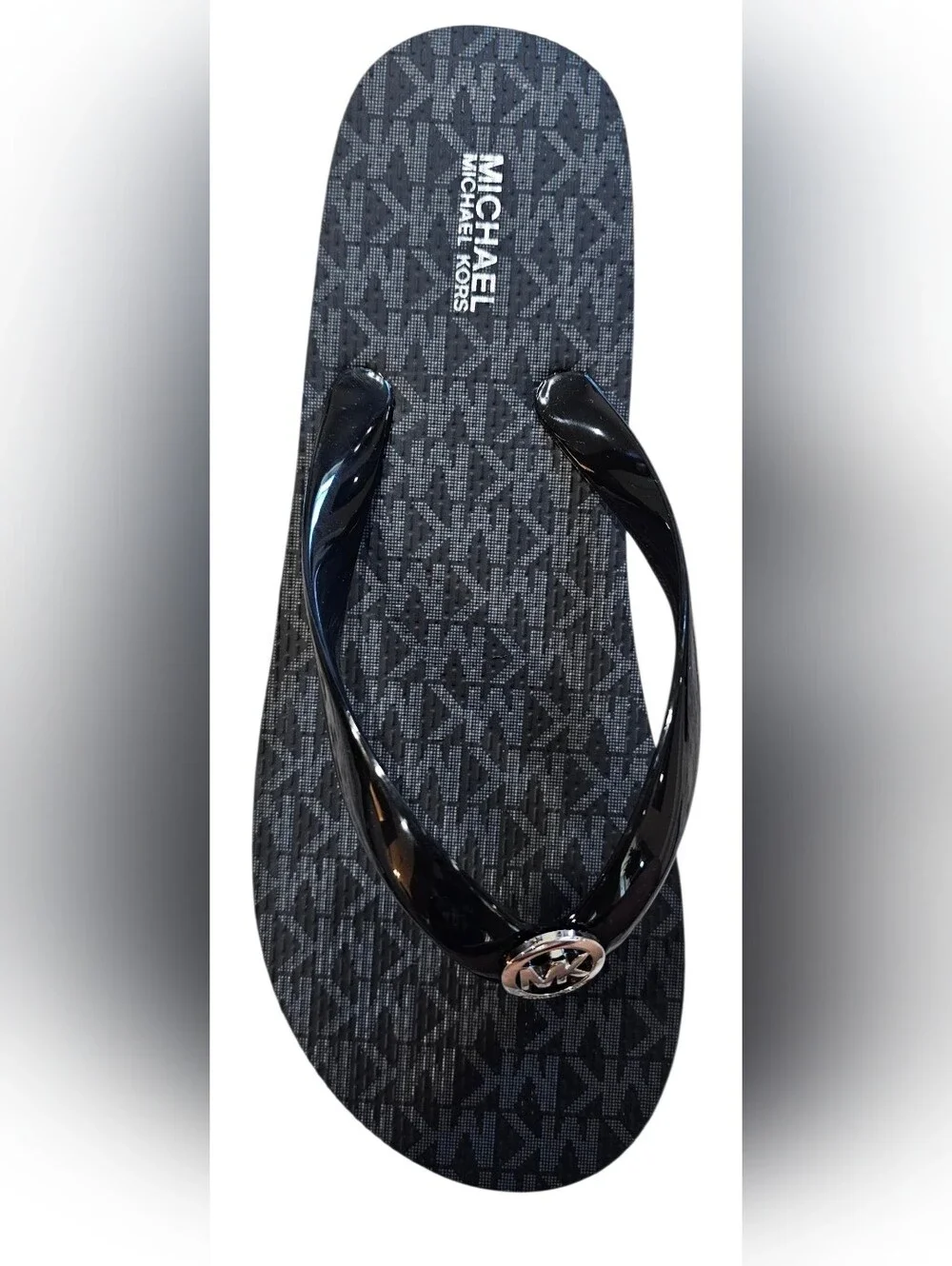 Michael Kors Mini Jet Set Print PVC Sandals, Size 8, New Without Tag